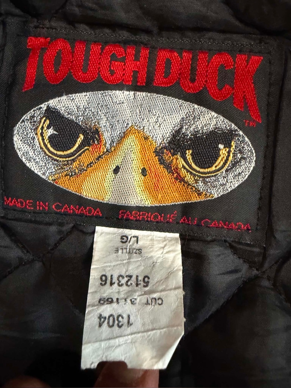 Hooded Duck Bomber Jacket, Men's, Large, Black size L